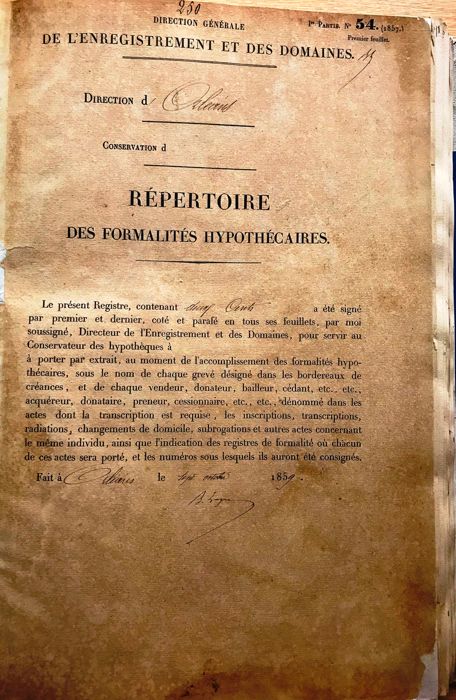 Fin de la numérisation des registres hypothécaires