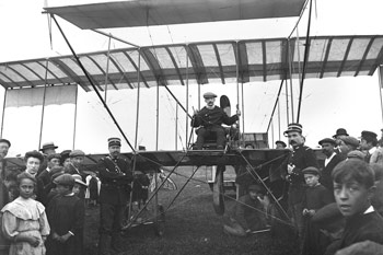 L'aviateur L�on Lagrange, terrain d'aviation Les Groues, Orl�ans, vers 1900